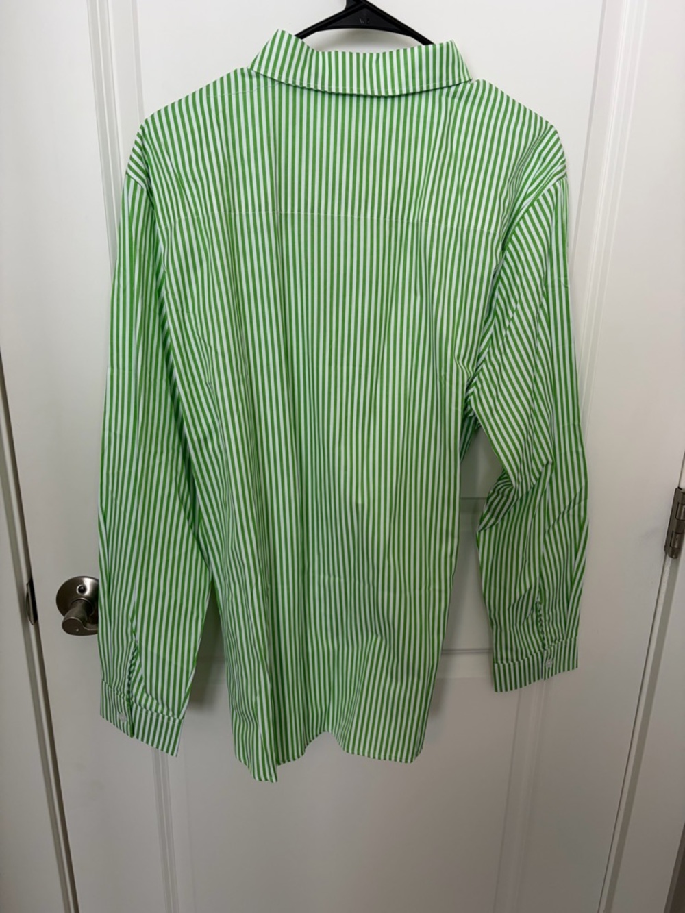 Men's Green Stripe Button-Up Shirt